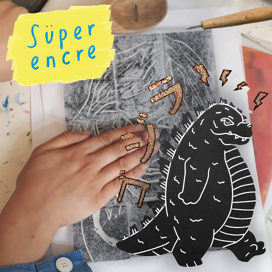 Atelier gravure avec Süper encre