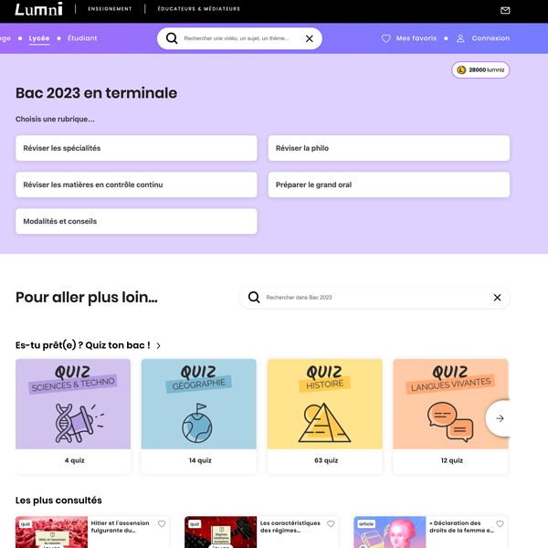 Lumni : Bac terminale